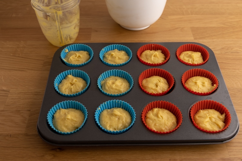 Mango muffins batter