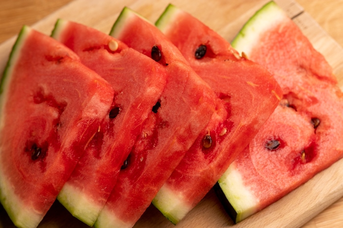 Sliced watermelon